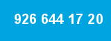 926 644 17 20 926 644 17 20